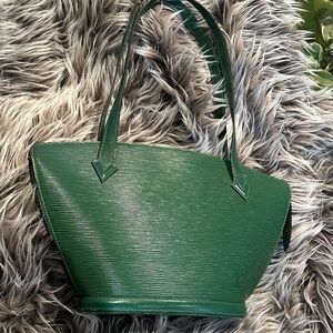 LOUIS VUITTON Saint Jacques EPI Shoulder Bag GREEN LV